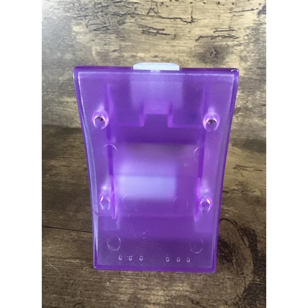 Vintage Purple See Through Pharmaceutical Desk Clock Tested And Working Clean